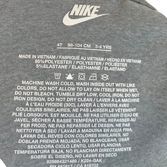 Girls' Nike Grey Leggings with Pink Logo - 3-4 Years (96-104 cm) - Picture 2 of 5